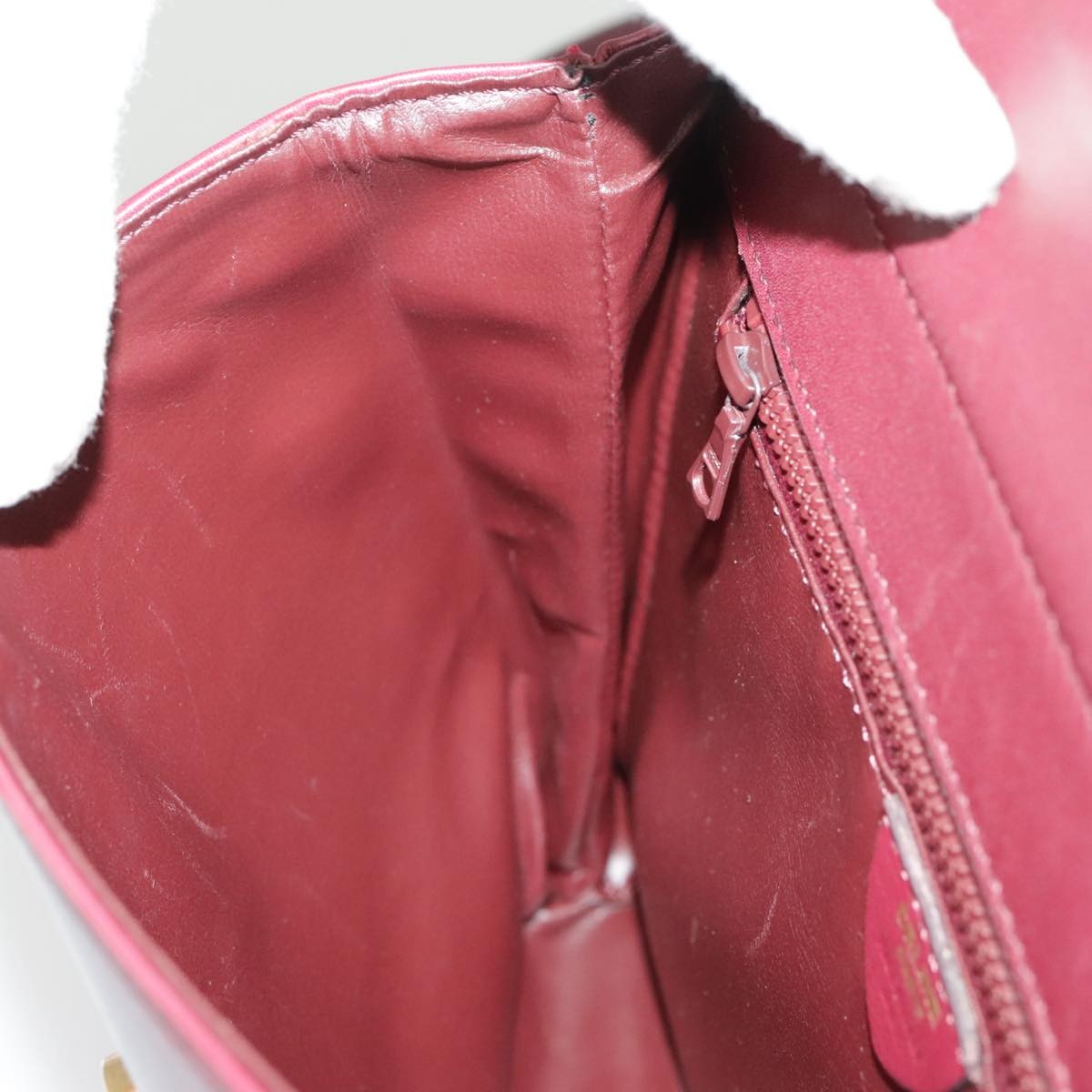 Celine Circle logo Leather, BURGUNDY, LEATHER, Shoulder bag