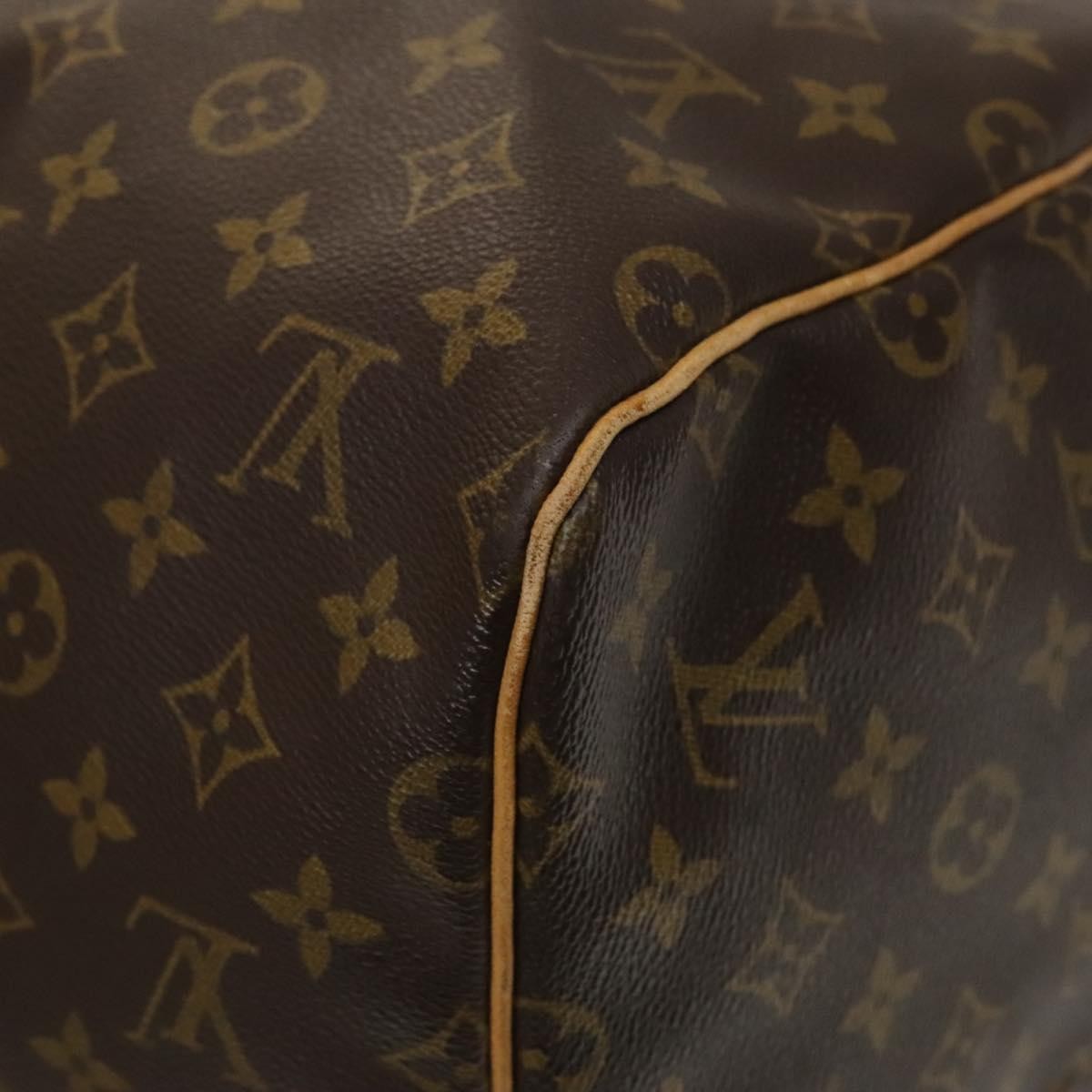 Louis Vuitton Keepall Bag Monogram Canvas, BROWN, CANVAS, Travel bag
