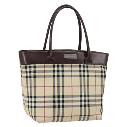 Burberry Nova Check Handbag Nova Check Canvas and leather, BEIGE, CANVAS, Handbag