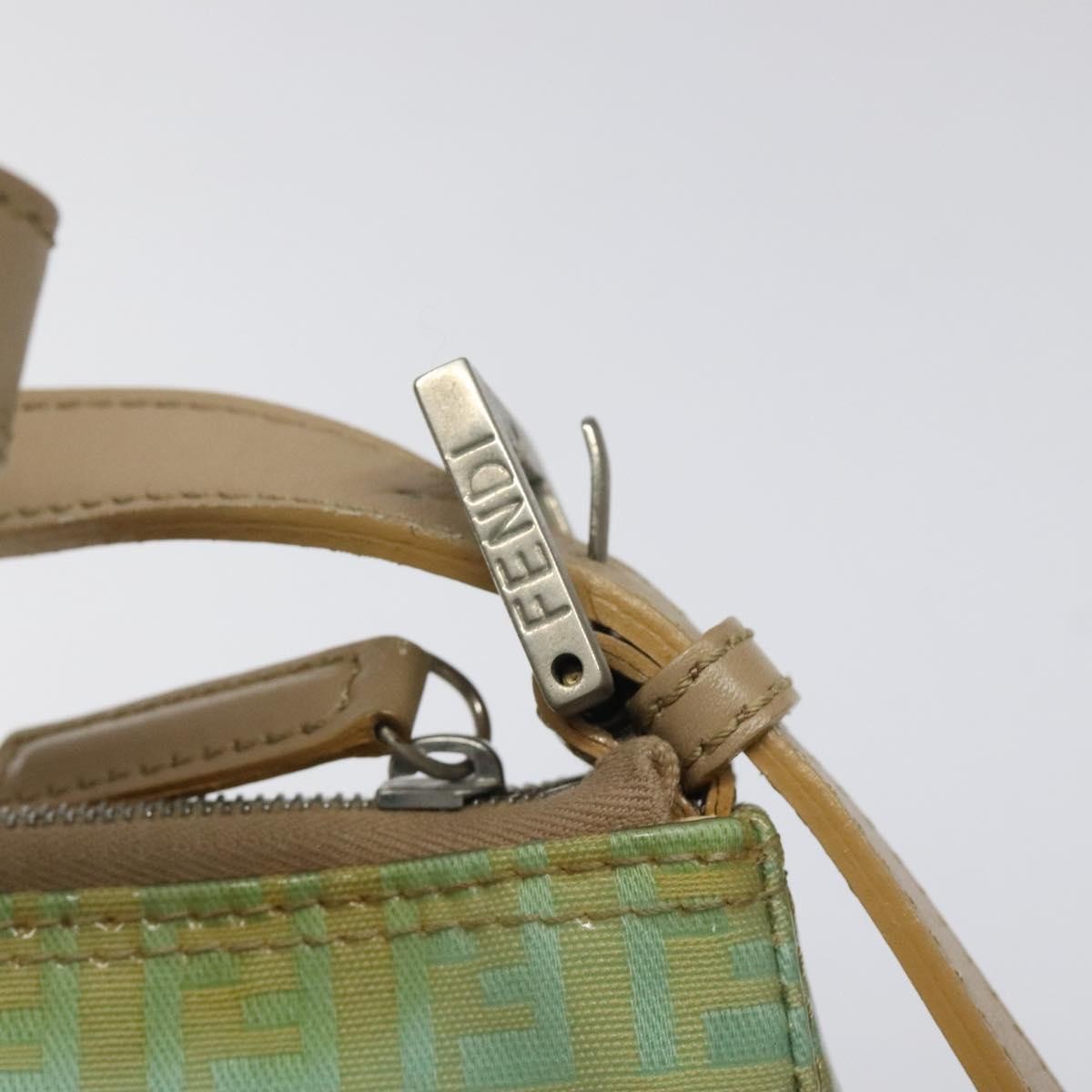 Fendi Vintage Belted Pochette Zucchino Canvas, GREEN, CANVAS, Clutche & pouche