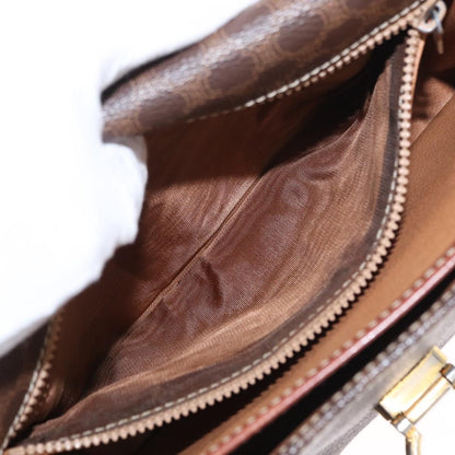 Celine Vintage Macadam Shoulder Bag Canvas, BROWN, CANVAS, Shoulder bag