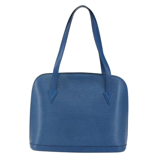 Louis Vuitton Lussac Handbag Epi Leather, BLUE, LEATHER, Shoulder bag