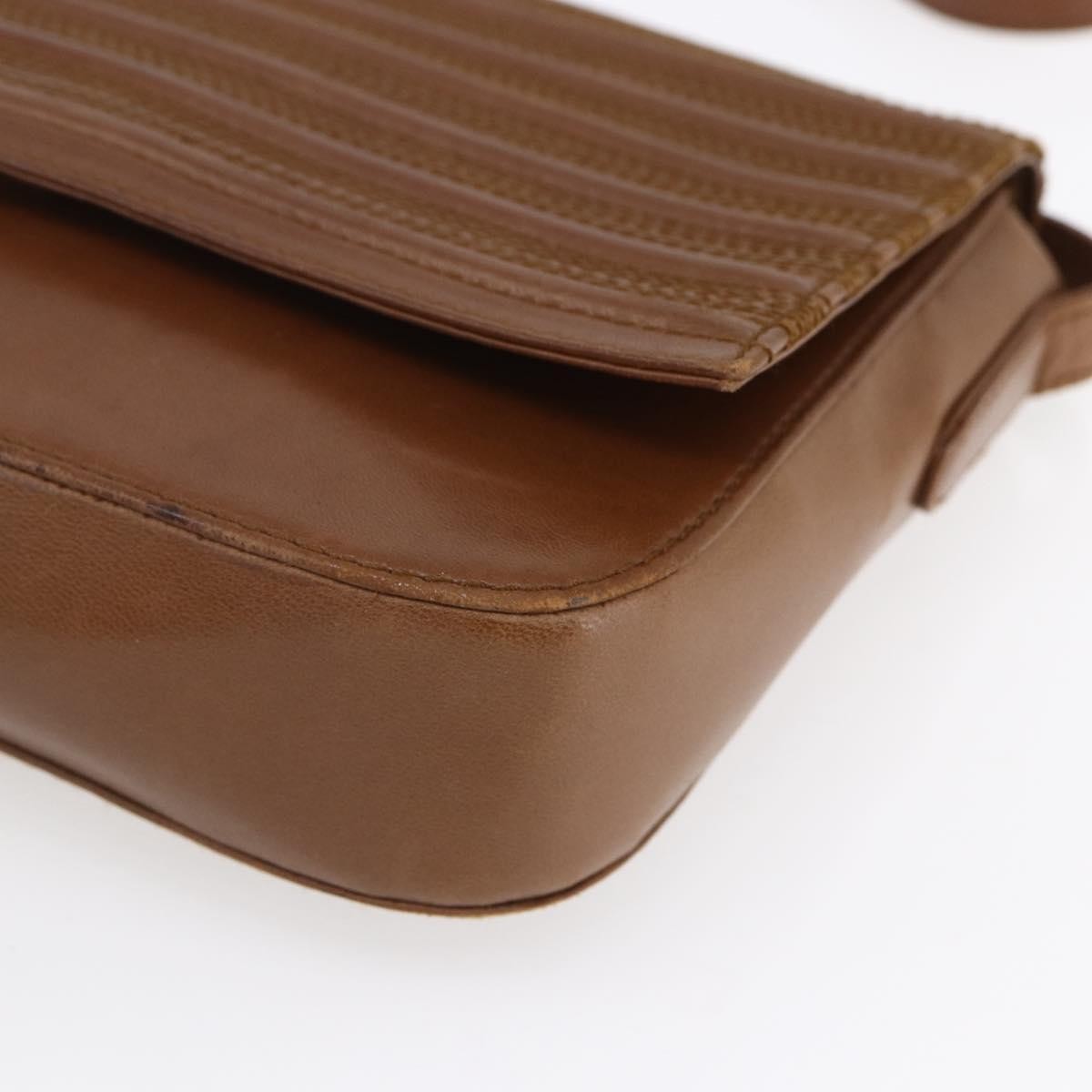 Loewe Flap Messenger Bag Leather, BROWN, LEATHER, Shoulder bag