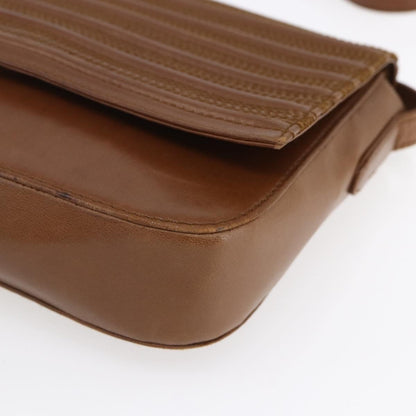 Loewe Flap Messenger Bag Leather, BROWN, LEATHER, Shoulder bag