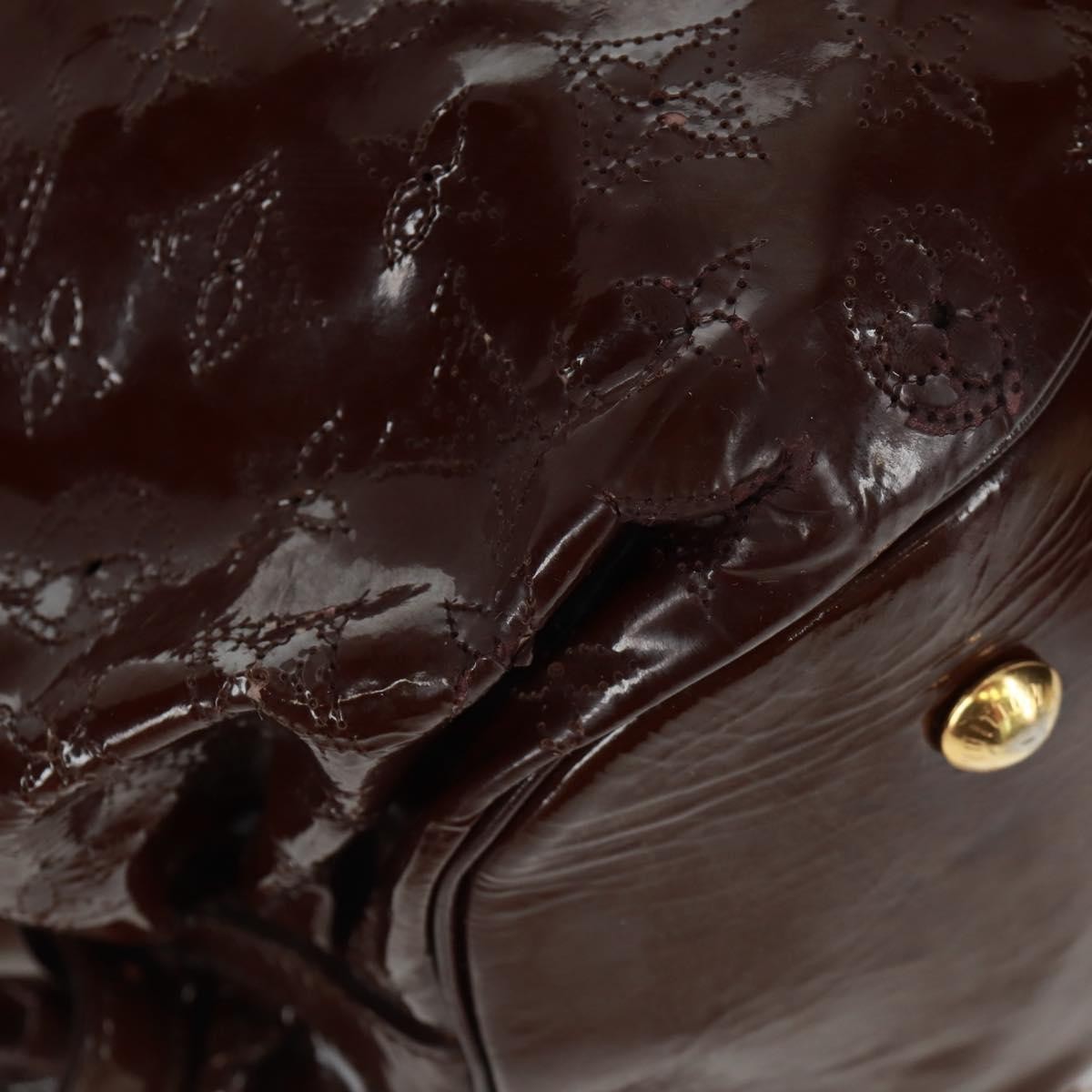 Louis Vuitton L Hobo Surya Leather, BROWN, PATENT_LEATHER, Tote bag