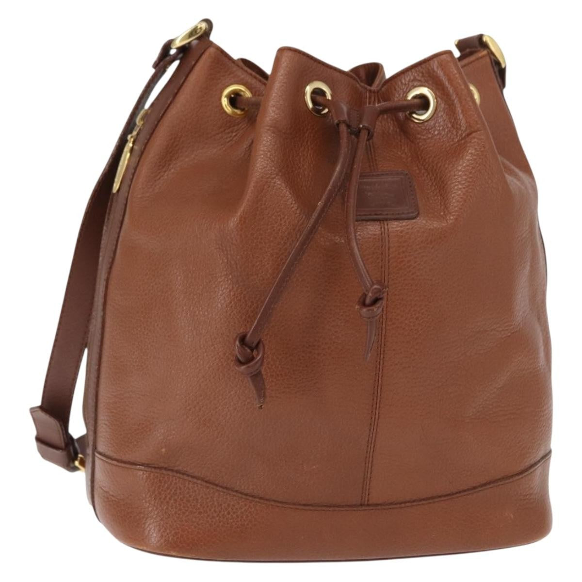 Burberry Vintage Shoulder Bag Leather, BROWN, LEATHER, Shoulder bag