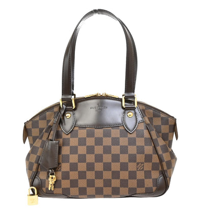 Louis Vuitton Verona Handbag Damier, BROWN, CANVAS, Shoulder bag
