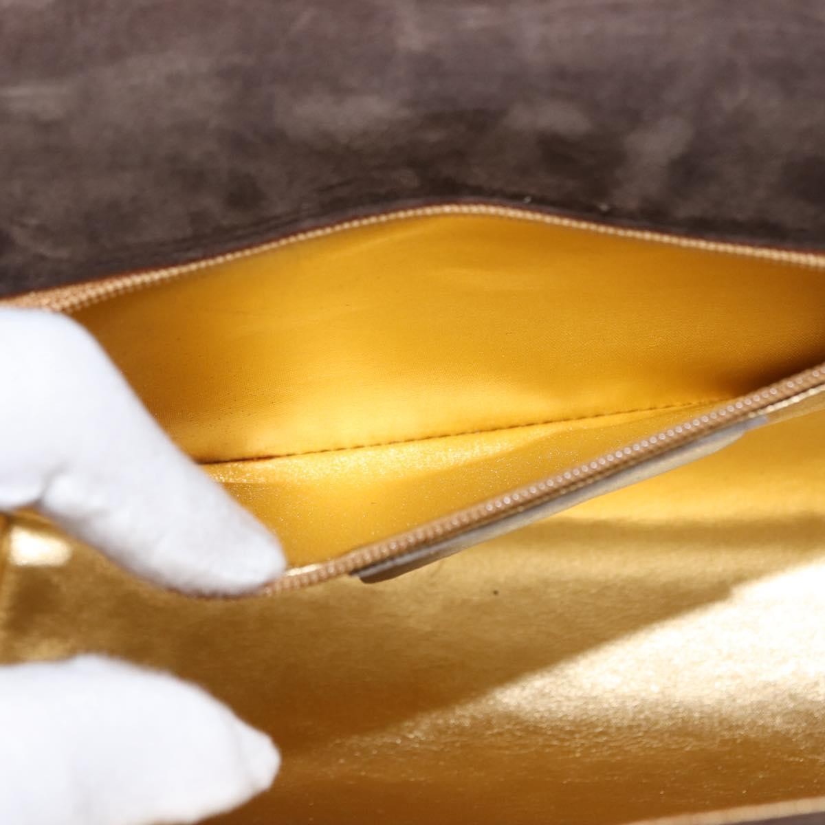 Salvatore Ferragamo Vintage Handbag Suede, BROWN, SUEDE, Handbag