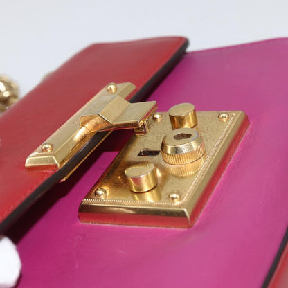 Gucci Padlock Shoulder Bag Leather, RED, LEATHER, Shoulder bag