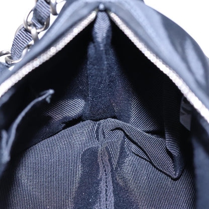 Salvatore Ferragamo Vintage Chain Shoulder Bag Nylon, BLACK, NYLON, Shoulder bag