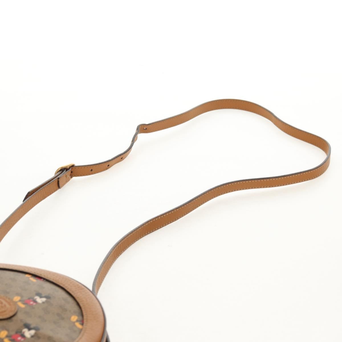 Gucci Disney Mickey Mouse Round Shoulder Bag Printed Mini GG Coated Canvas, BEIGE, CANVAS, Shoulder bag