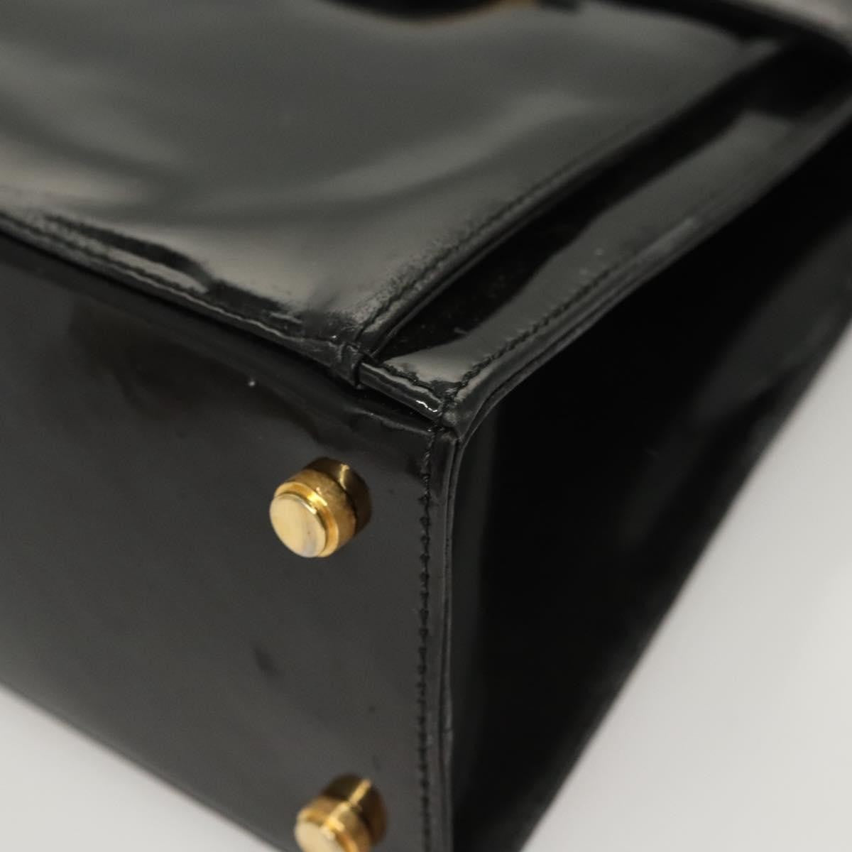 Salvatore Ferragamo Vintage Handbag Patent leather, BLACK, LEATHER, Handbag