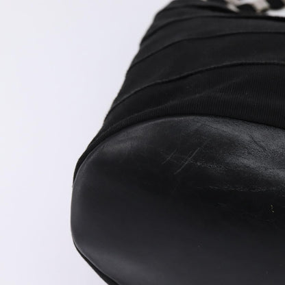 Salvatore Ferragamo Vala Shoulder Bag Canvas, BLACK, CANVAS, Shoulder bag