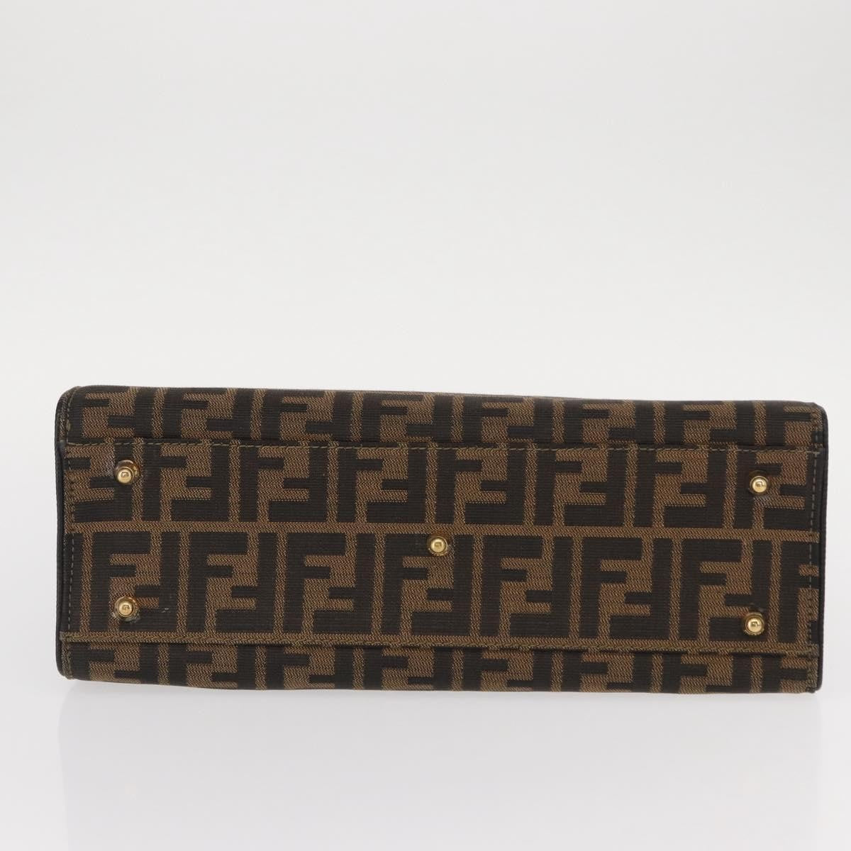 Fendi Vintage Zucca Handbag Zucca, BROWN, CANVAS, Handbag