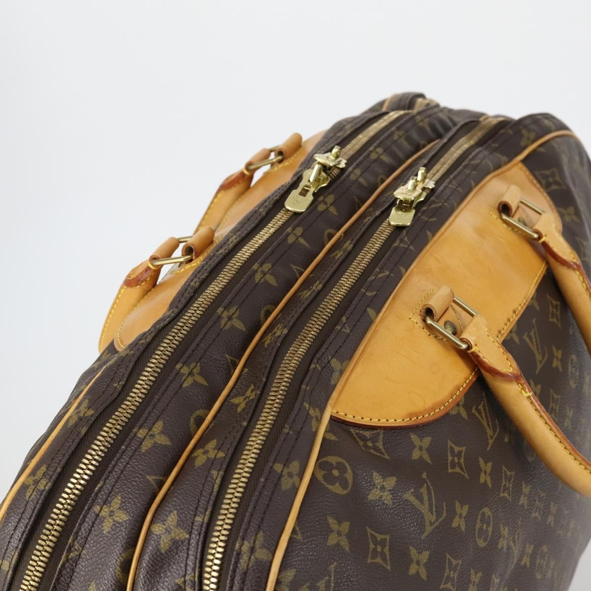 Louis Vuitton Alize Bag Monogram Canvas, BROWN, CANVAS, Travel bag
