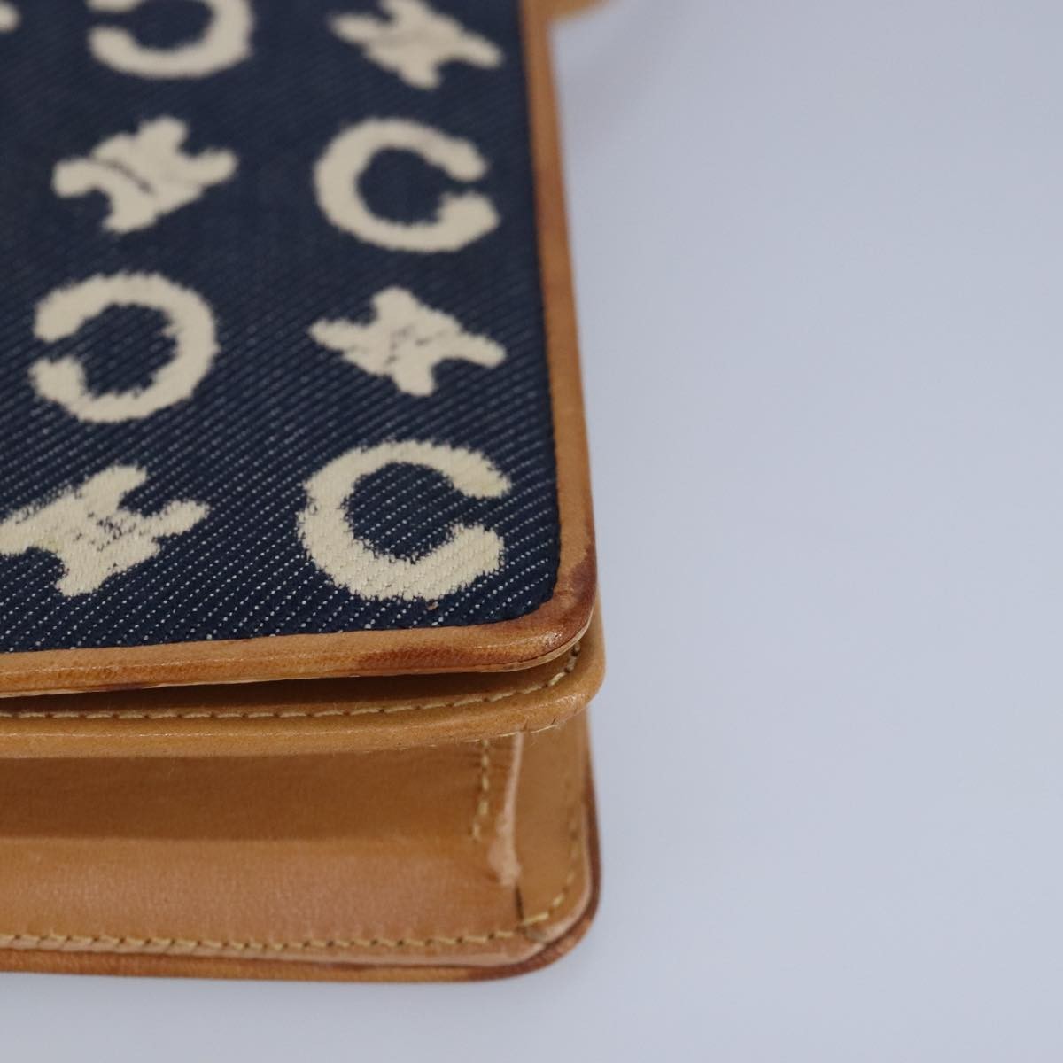 Celine Vintage Macadam Shoulder Bag C Macadam canvas, BLUE, CANVAS, Shoulder bag