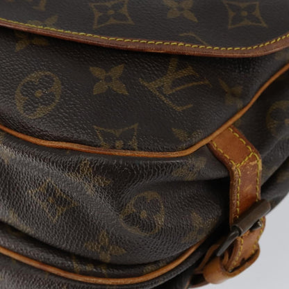 Louis Vuitton Saumur Handbag Monogram Canvas, BROWN, CANVAS, Shoulder bag