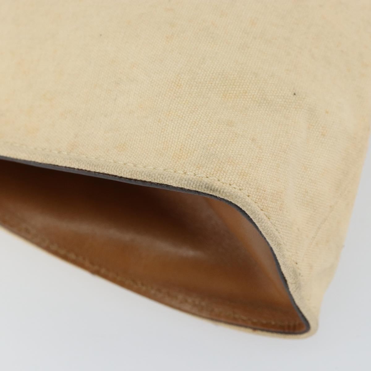 Gucci Vintage Bamboo Handle Bag Canvas, BEIGE, CANVAS, Tote bag