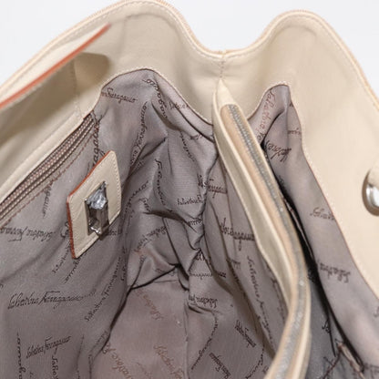 Salvatore Ferragamo Gancini handbag Nylon, BEIGE, NYLON, Handbag