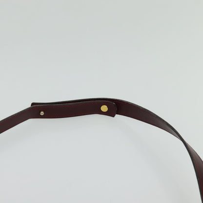 Christian Dior Flap Shoulder Bag Leather, BURGUNDY, LEATHER, Shoulder bag