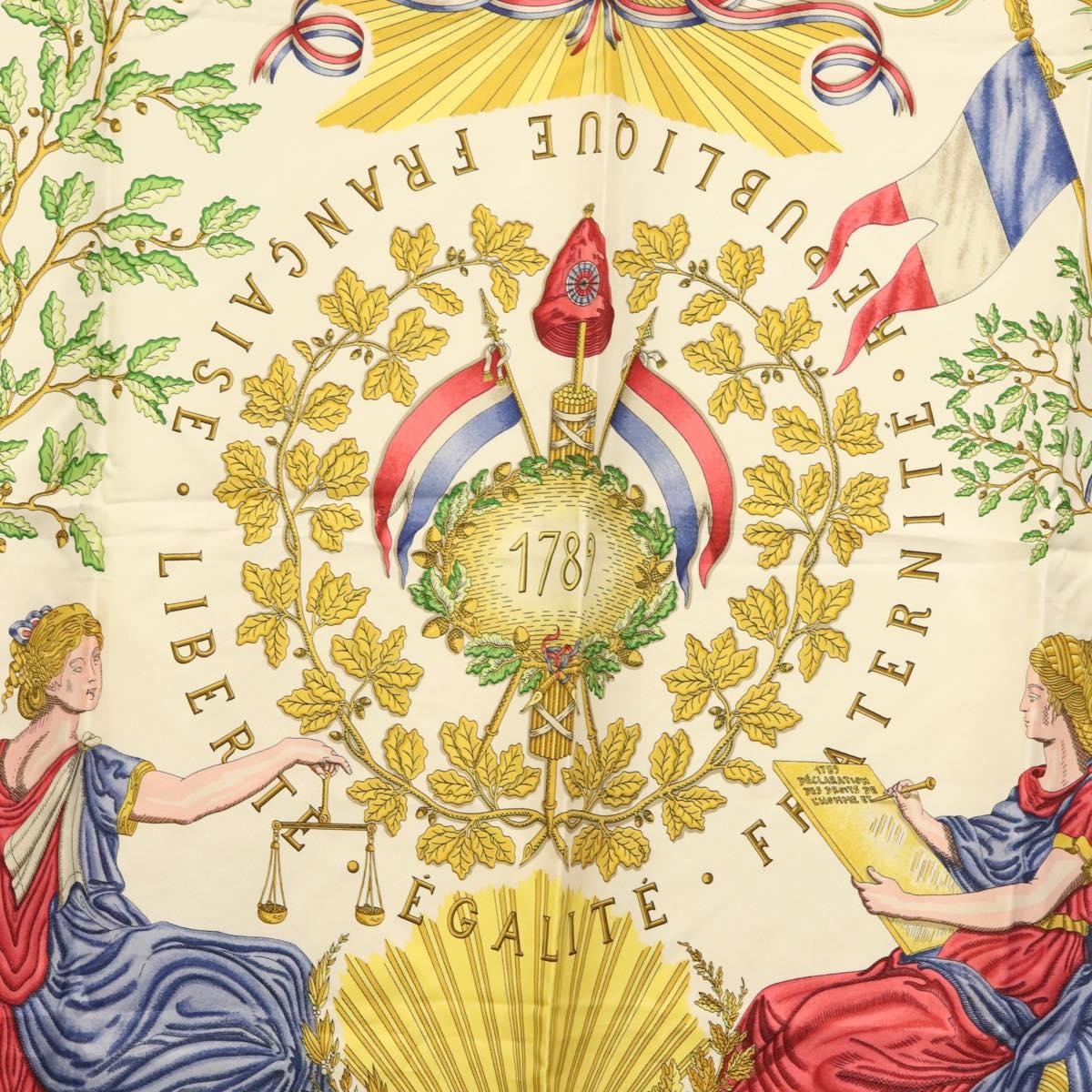 Hermes Carré 90 Silk multicolor, WHITE, SILK, Scarve & shawl