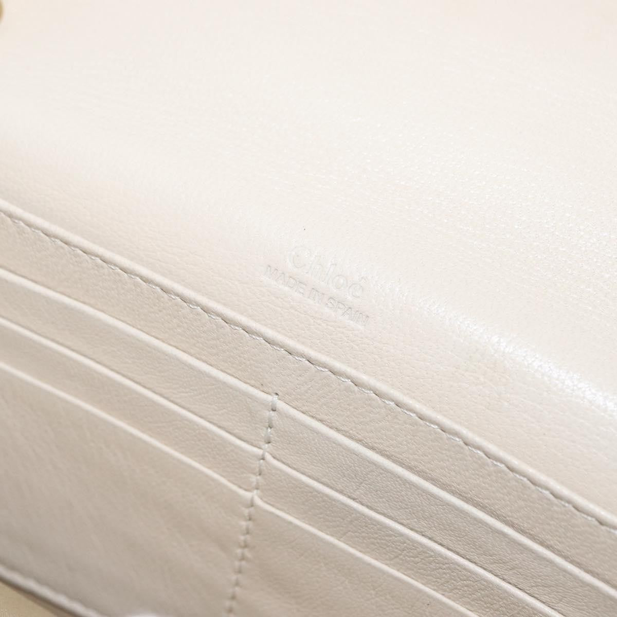 Chloe Chain Flap Crossbody Bag Leather, BEIGE, LEATHER, Shoulder bag