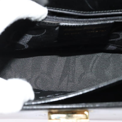 Salvatore Ferragamo Gancini Convertible Top Handle Bag Leather, BLACK, LEATHER, Handbag