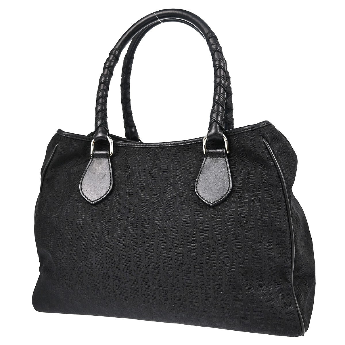 Christian Dior Lovely Tote Diorissimo Canvas, BLACK, CANVAS, Tote bag