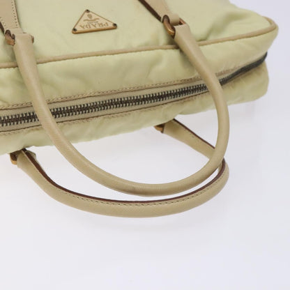 Prada Vintage Zip Handbag Tessuto, BEIGE, NYLON, Handbag