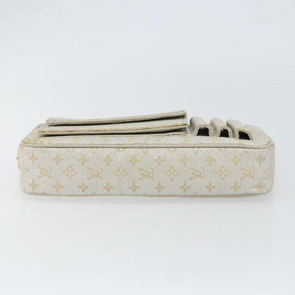 Louis Vuitton McKenna Shoulder Bag Mini Lin, SILVER, CANVAS, Shoulder bag