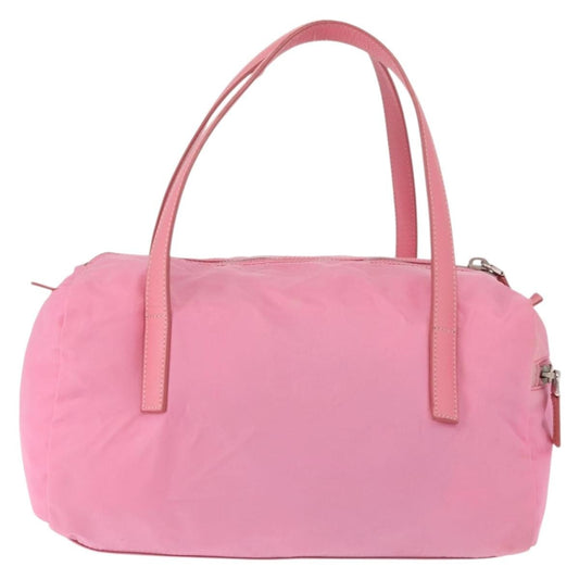 Prada Side Pocket Convertible Duffle Bag Tessuto, PINK, NYLON, Handbag