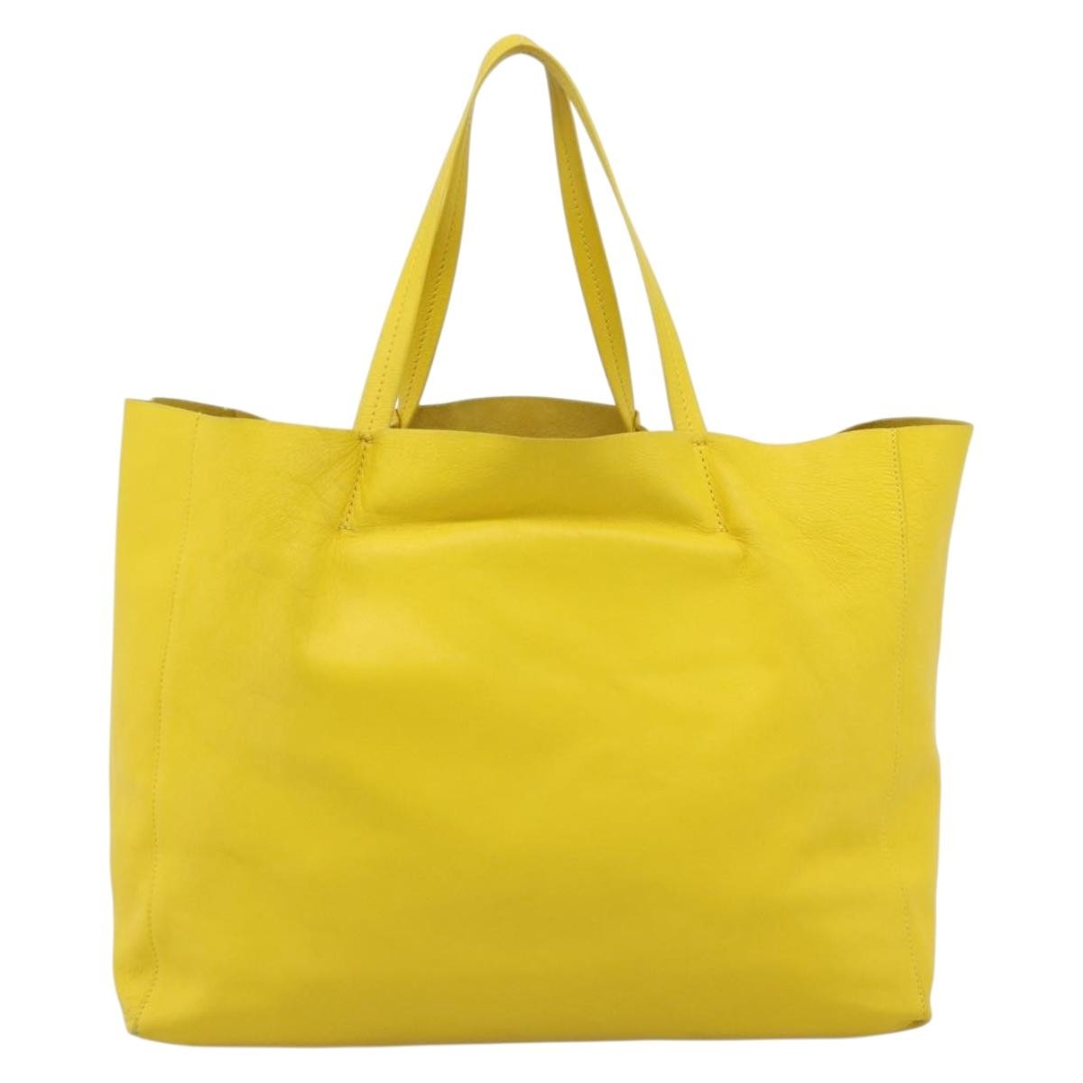 Celine Tote bag Leather, Yellow, Leather, Tote Bag