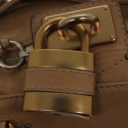 Chloe Paddington Lock Handbag Leather, BROWN, LEATHER, Handbag