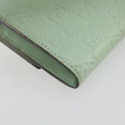 Gucci Guccissima Wallet Motif GG, Green, Leather, Wallet