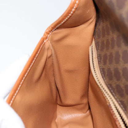 Celine Vintage Macadam Shoulder Bag Canvas and Leather, BROWN, CANVAS, Shoulder bag