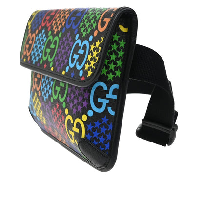Gucci Sac bandoulière psychédélique Canvas Leather, BLACK, CANVAS, Shoulder bag
