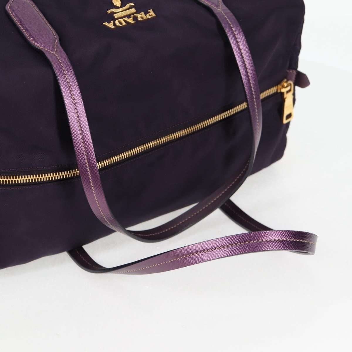 Prada Vintage Boston Bag Nylon, PURPLE, NYLON, Bag