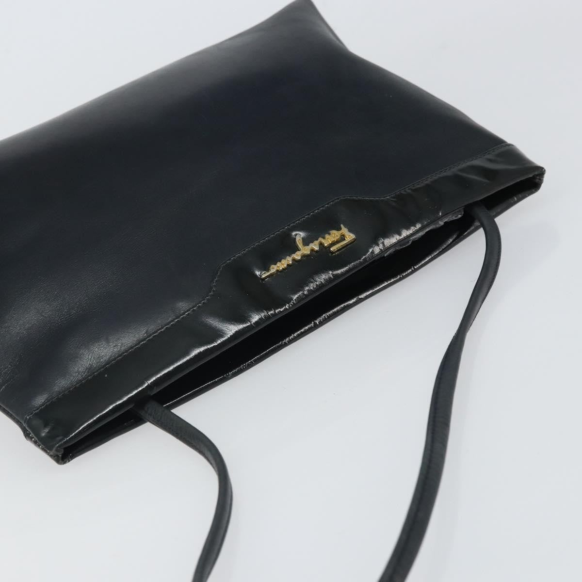 Salvatore Ferragamo Vintage Shoulder Bag Leather, BLACK, LEATHER, Shoulder bag