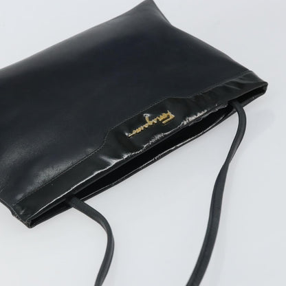 Salvatore Ferragamo Vintage Shoulder Bag Leather, BLACK, LEATHER, Shoulder bag