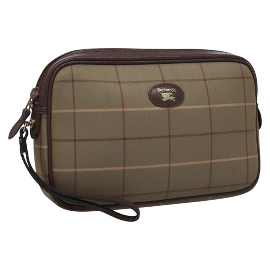 Burberry Nova check Pochette Canvas, BROWN, CANVAS, Clutche & pouche