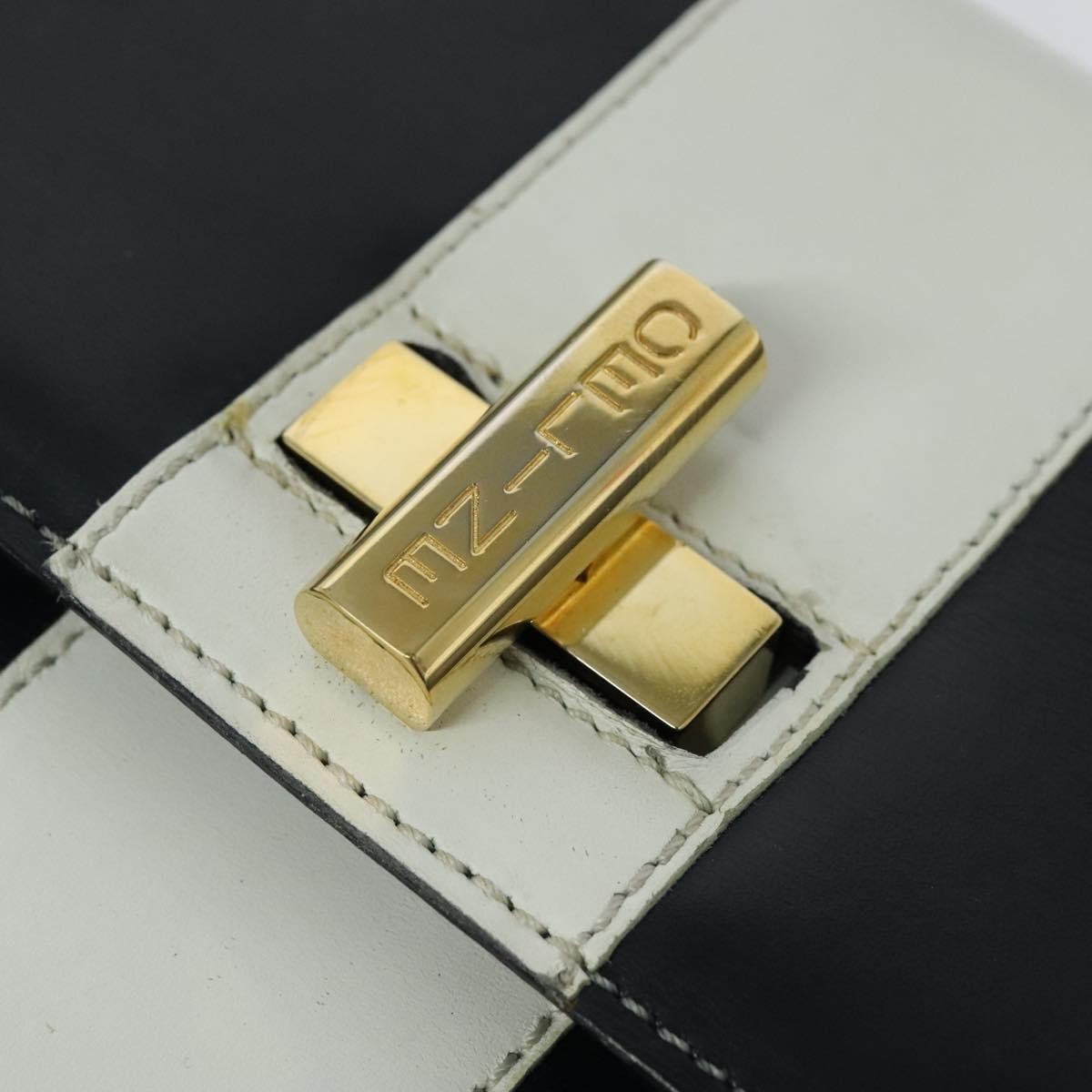 Celine Shoulder Bag Leather, WHITE, LEATHER, Shoulder bag