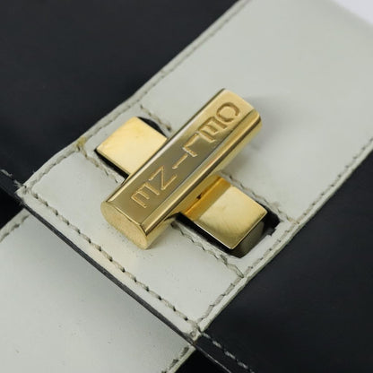 Celine Shoulder Bag Leather, WHITE, LEATHER, Shoulder bag