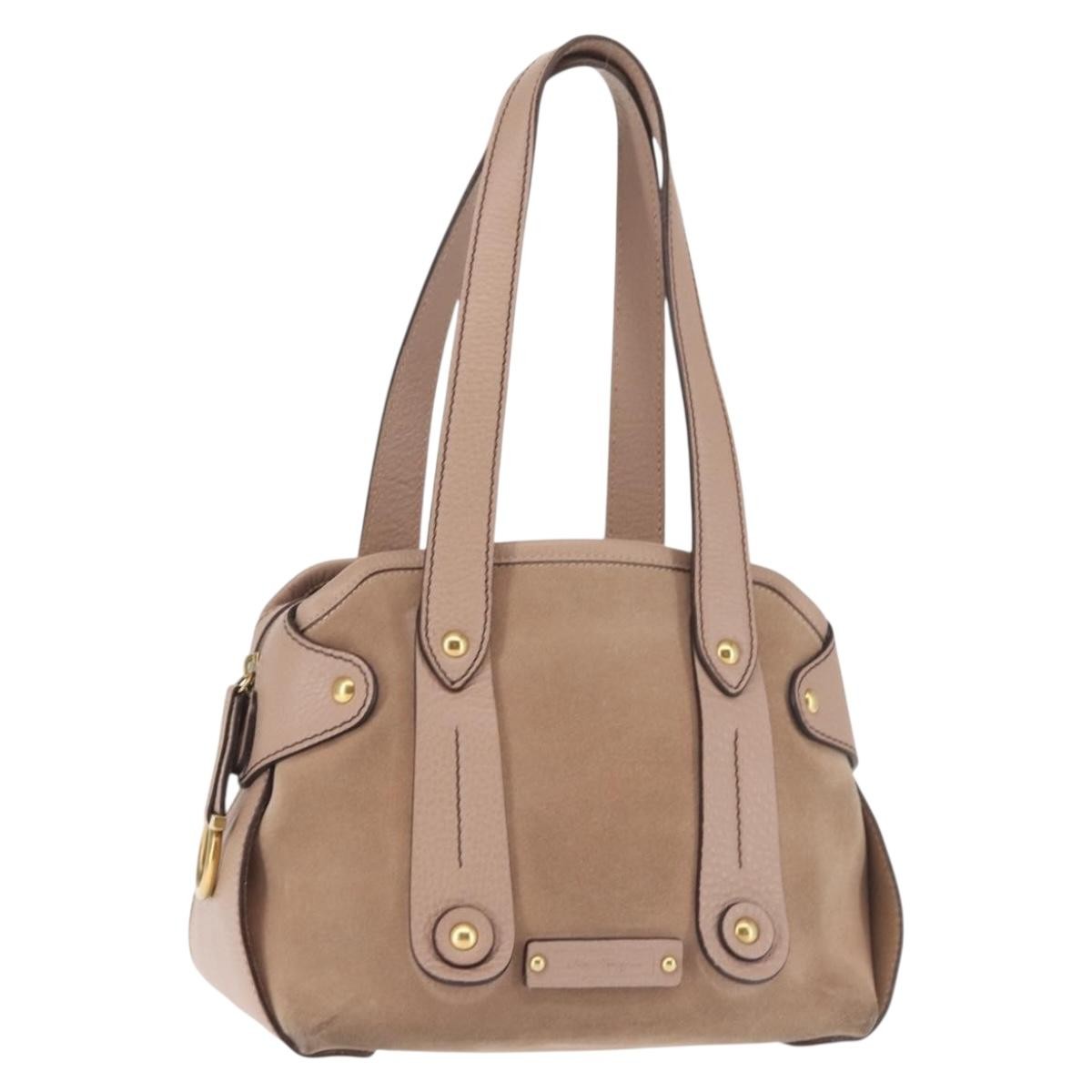 Salvatore Ferragamo Gancini Tote Leather, PINK, LEATHER, Tote bag