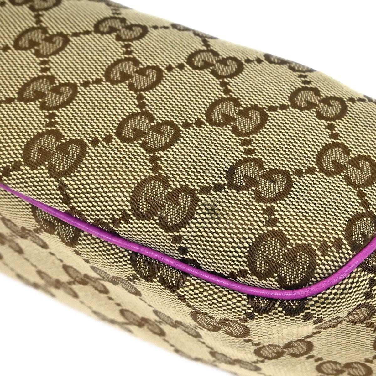 Gucci Vintage Boat Pochette GG Canvas, BROWN, CANVAS, Clutche & pouche