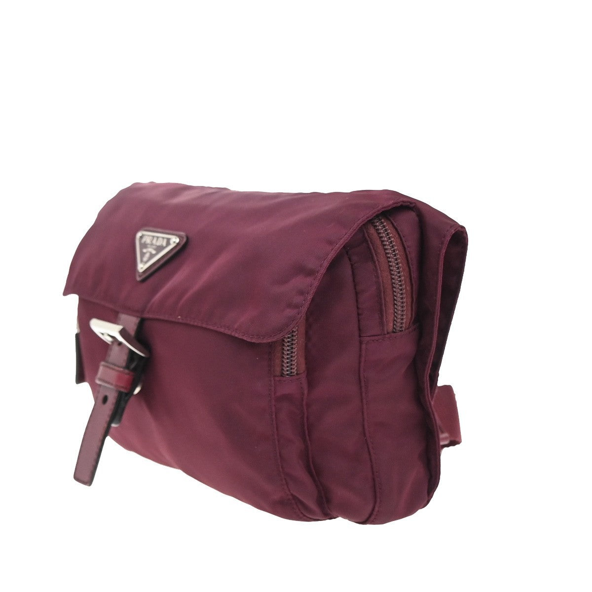 Prada Messenger Bag Printed Tessuto, Red, Nylon, Crossbody Bag