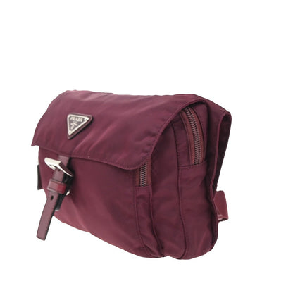 Prada Messenger Bag Printed Tessuto, Red, Nylon, Crossbody Bag
