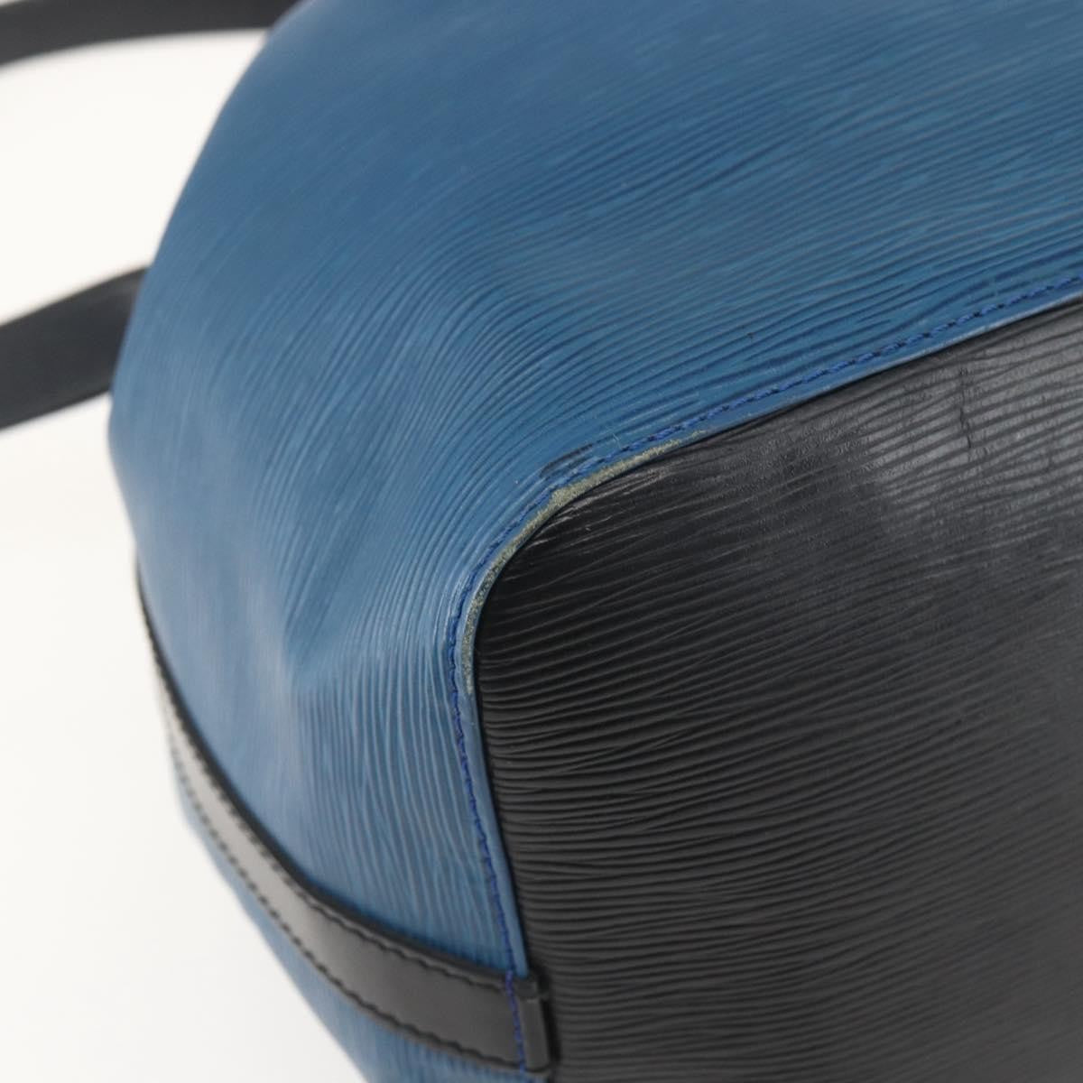 Louis Vuitton Bicolor Petit Noe Handbag Epi Leather, BLUE, LEATHER, Shoulder bag