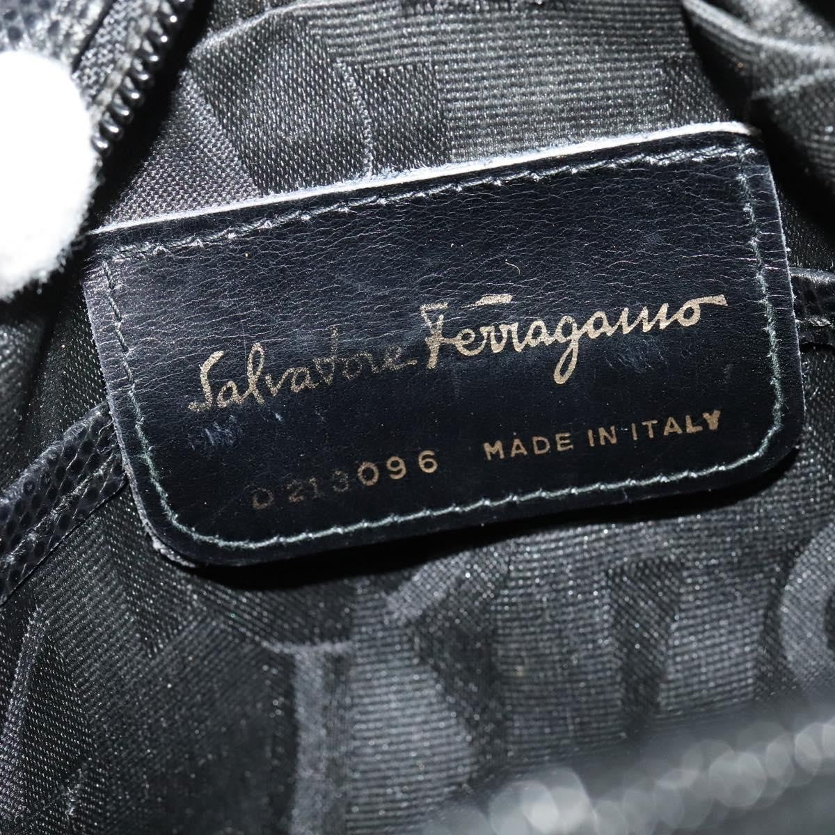 Salvatore Ferragamo Vala Shoulder Bag Leather, BLACK, LEATHER, Shoulder bag