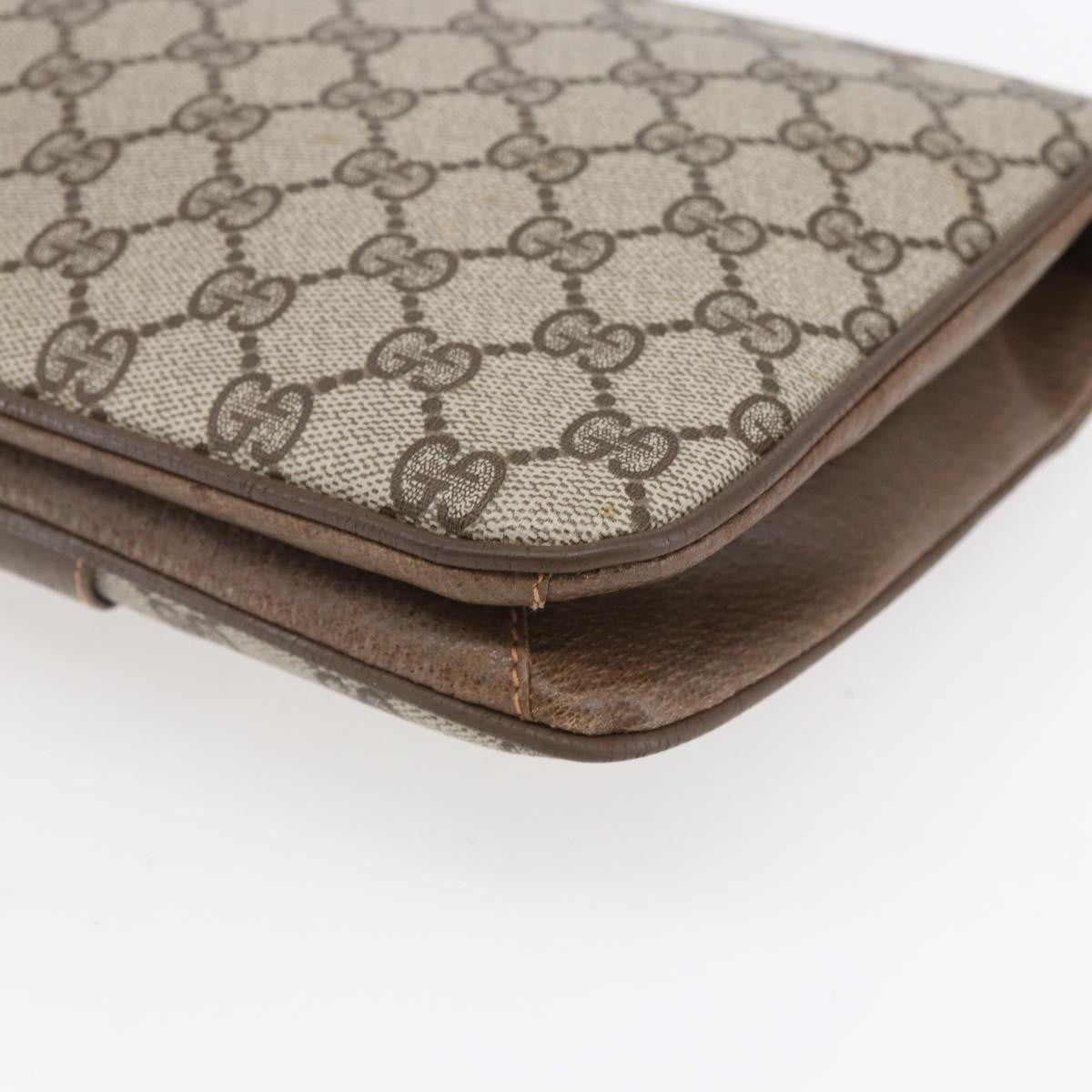 Gucci Vintage Shoulder Bag GG Canvas and Leather, BEIGE, CANVAS, Shoulder bag