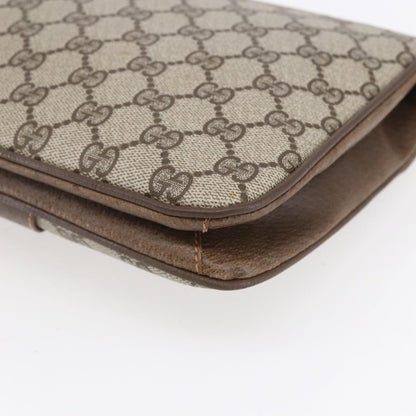 Gucci Vintage Shoulder Bag GG Canvas and Leather, BEIGE, CANVAS, Shoulder bag